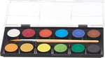 Faber-Castell Suluboya 12 Renk, Küçük Boy, Parlak ve Örtücü Renkler, Kağıt Yüzeylere Uygun, Karışabilir - Seçenekler: Büyük Boy, Küçük Boy