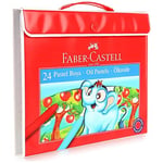 Faber-Castell Taşınabilir Çantalı Pastel Boya Seti, 24 Renk, Yumuşak ve Rahat Kullanım, Canlı Renkler, Kağıt ve Taş Üzeri Uygun - Seçenekler: 18 Renk, 24 Renk, 36 Renk