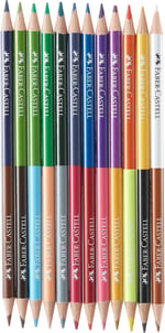 Faber-Castell Yerli Çift Uçlu Boya Kalemi (12 kalem) 24 renk (FSC)