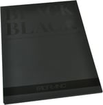 Fabriano Honsell 19100391 - Black Block, mat yüzeyli derin siyah kağıt, 300 g/m², 24 x 32 cm, 20 yaprak, pastel boya, boya kalemleri ve markör için  - Seçenekler: DIN A2, 24 x 32 cm, A3, DIN A4, 20x20
