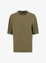 Fabrika Bisiklet Yaka Oversize T-Shirt, XS, DANTITA, Haki, Kadın