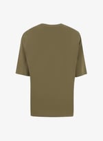 Fabrika Bisiklet Yaka Oversize T-Shirt, XS, DANTITA, Haki, Kadın