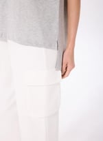 Fabrika Gri Melanj V Yaka Oversize T-Shirt, TALITA