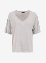 Fabrika Gri Melanj V Yaka Oversize T-Shirt, TALITA