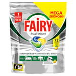 Fairy Platinum Bulaşık Makinesi Deterjanı Kapsülü/Tableti 72 Yıkama Limon Kokulu