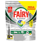 Fairy Platinum Bulaşık Makinesi Deterjanı Kapsülü/Tableti 72 Yıkama Limon Kokulu