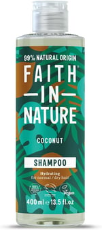 FAITH IN NATURE Coconut / %99 Doğal İçerikli Şampuan-Nemlendirici Hindistan Cevizi Normal&Kuruya Dönük Saçlar İçin - Seçenekler: 400 ml, 400 ml (2 paketi)