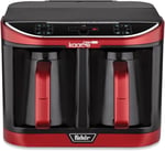 Fakir Kaave Dual Pro Türk Kahvesi Makinesi, 1470 W, 8 Fincan Kapasite, 2.3 L Hazne, 30.5 x 26 x 24.5 cm, Rouge