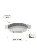 FALEZ Tart Kalıbı, Seramik, Krem