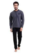 Falkon 7204 Polar Kışlık Erkek Ev Pijama Takımı Uyku Takımı