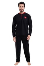 Falkon 7204 Polar Kışlık Erkek Ev Pijama Takımı Uyku Takımı