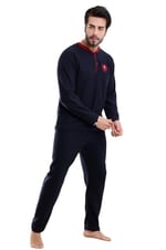 Falkon 7204 Polar Kışlık Erkek Ev Pijama Takımı Uyku Takımı