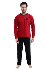 Falkon 7204 Polar Kışlık Erkek Ev Pijama Takımı Uyku Takımı