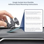 FANAUE RAM Bağlantıları ile Uyumlu Flex Yapışkanlı Top Tabanı B Boyutu Çift Soket Kolu, Motosiklet Telefon Dağı Bisiklet Telefon Tutucu için 1 