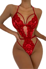 Fancy&Dancy Kadın Dantelli Tül Şık Babydoll Gecelik - Tek Parça İç Çamaşırı Bodysuit - 6800