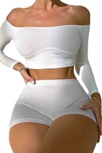 Fancy&Dancy Kadın Kaşkorse Kumaş Şık Büstiyer - Ribana Kumaş Crop Üst – 60400