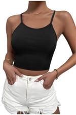 Fancy&Dancy Kadın Kaşkorse Şık Büstiyer - Ribana Kumaş Bağlama Detaylı Crop Üst - 50900