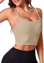 Fancy&Dancy Kadın Kaşkorse Şık Büstiyer - Ribana Kumaş Askılı Crop Üst – 60600
