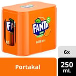 Fanta Portakal Aromalı Kutu 6x250 ml