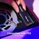 fanxiang 2 TB PCIe NVMe SSD Gen 4 Oyun SSD M.2 2280, PS5 ile Uyumlu 7100 MB/sn'ye kadar, Oyuncular, Profesyoneller, Yaratıcılar S880E için Dahili Katı Hal Sürücüsü