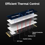 fanxiang 2 TB PCIe NVMe SSD Gen 4 Oyun SSD M.2 2280, PS5 ile Uyumlu 7100 MB/sn'ye kadar, Oyuncular, Profesyoneller, Yaratıcılar S880E için Dahili Katı Hal Sürücüsü