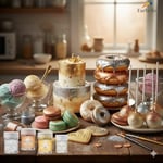 Farbello Metalik Gıda Boyası, 4 Renk Set, Aroma verici yenilebilir Toz Boya, Pasta, Çikolata ve Pastacılık Dekorasyonu