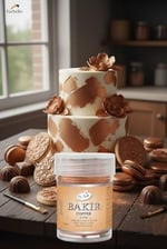 Farbello Metalik Gıda Boyası, 4 Renk Set, Aroma verici yenilebilir Toz Boya, Pasta, Çikolata ve Pastacılık Dekorasyonu