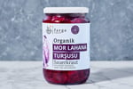 Farge Organik Mor Lahana Turşusu, Organik Sauerkraut, 600g, Cam Kavanoz