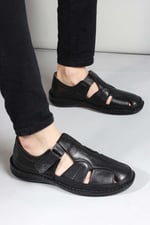 FAST STEP Hakiki Deri Erkek Klasik Sandalet 662MA119B