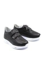 FAST STEP Hakiki Deri Unisex Çocuk Casual Ayakkabı 156XCA4009 Siyah 27