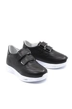 FAST STEP Hakiki Deri Unisex Çocuk Casual Ayakkabı 156XCA4009 Siyah 28
