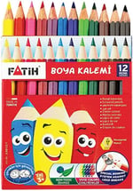 Fatih 12 Renk Yarım Boy Kuruboya - Seçenekler: 6 renk, 12 renk