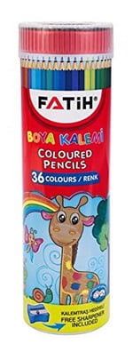 Fatih FA33190KB36RTB Tüpte Tam Boy Renkli Kalemler, 36 Renk - Seçenekler: 12 Renk, 24 Renk, 36 Renk