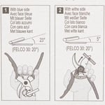 Felco Seramik Bileme Taşı Model 902 Yüksek Saflık Çift Taraflı Korundum Orta Mavi Taraf İnce Beyaz Taraf Hassas Kesim Bıçakları Keskinleştirir Bıçaklar Makaslar 100mm