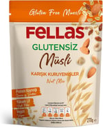 Fellas Glutensiz Müsli, Karışık Kuruyemişli, 270gr