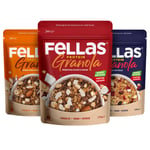 Fellas Protein Granola 3'lü Mix Paket - Hindistan C. & Kırmızı Meyveler & Karışık Kuruyemişli (270 g)