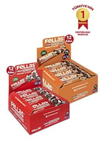 Fellas Yüksek Protein Bar 45 g Süper İkili Kutu 24 Adet - Hind. Cevizli x12 Adt+Yer Fıstıklı x12 Adt