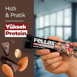 Fellas Yüksek Protein Bar, Bademli ve Kakaolu, 45gr x 12 Adet
