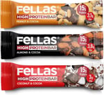 Fellas Yüksek Protein Bar, Karma Kutu (3 Çeşit), 45gr x 12 Adet