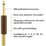 Fender Deluxe Series Instrument Cable Black Tweed Açılı - 3 metre Enstrüman Kablosu