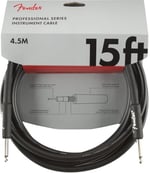 Fender Professional Series Gitar Enstrüman Kablosu, 4,5 m, Düz/Düz, Siyah