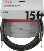 Fender Professional Series Gitar Enstrüman Kablosu, 4,5 m, Düz/Düz, Siyah