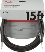 Fender Professional Series Gitar Enstrüman Kablosu, 4,5 m, Düz/Düz, Siyah