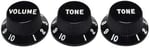 Fender Stratocaster® Knobs, Black (Ses, Tone) (3)