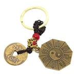 Feng Shui Metal Anahtarlık Şans Parası Ve Bagua Ayna No.2