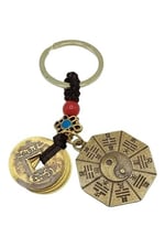 Feng Shui Metal Anahtarlık Şans Parası Ve Bagua Ayna No.2
