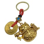 Feng Shui Şans Parası Maneki Neko Metal Anahtarlık No.2