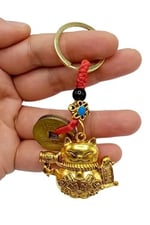 Feng Shui Şans Parası Maneki Neko Metal Anahtarlık No.2