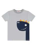 Fermuar Dino Erkek Çocuk T-shirt Kapri Şort Takım