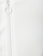 Fermuarlı Polo Yaka Tişört Uzun Kollu Ribanalı Slim Fit Pamuklu